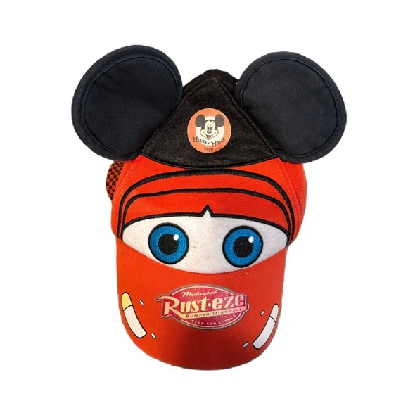 Disney Cars Mickey Mouse Clubhouse Ears Hat Kids Lightning Mcqueen - Picture 1 of 8